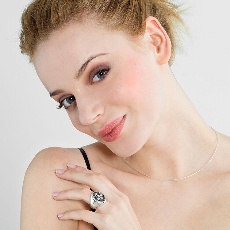 Thomas Sabo signet ring bourbon lily