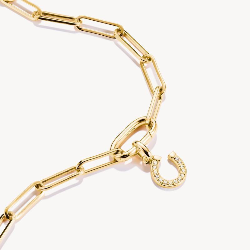 Thomsa Sabo Sparkling Gold-Plated Horseshoe Charm