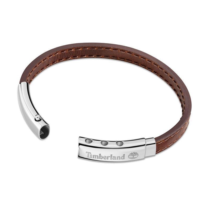Timberland Amity Brown Leather Bracelet