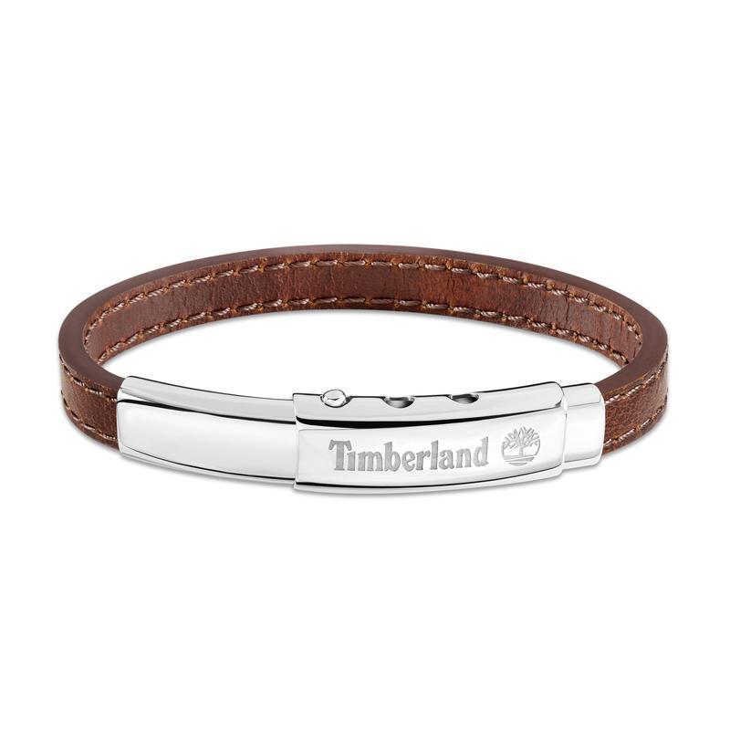 Timberland Amity Brown Leather Bracelet
