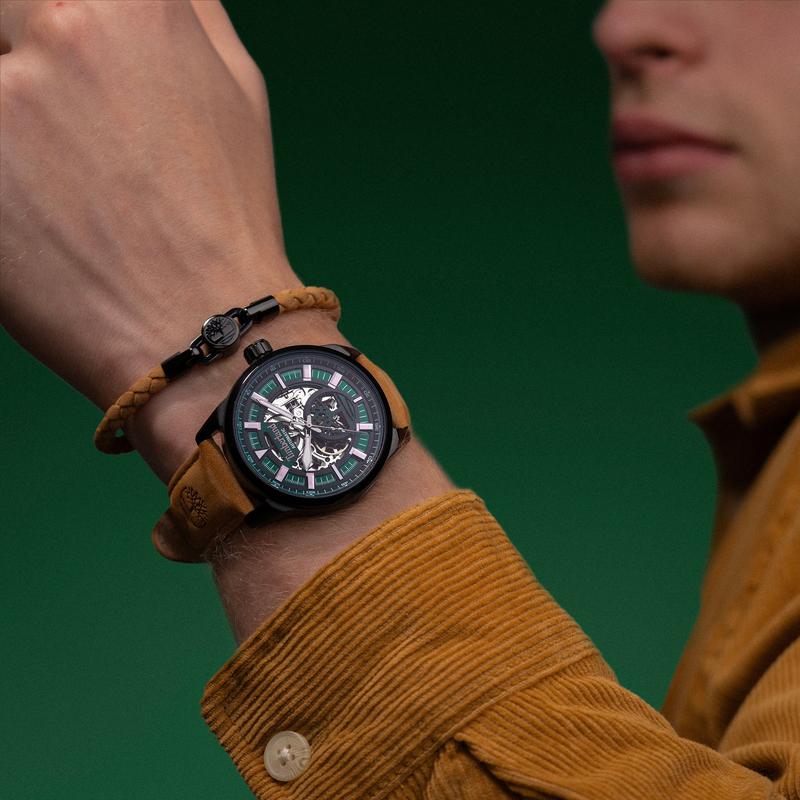 Timberland Arrowsic Brown Leather Bracelet