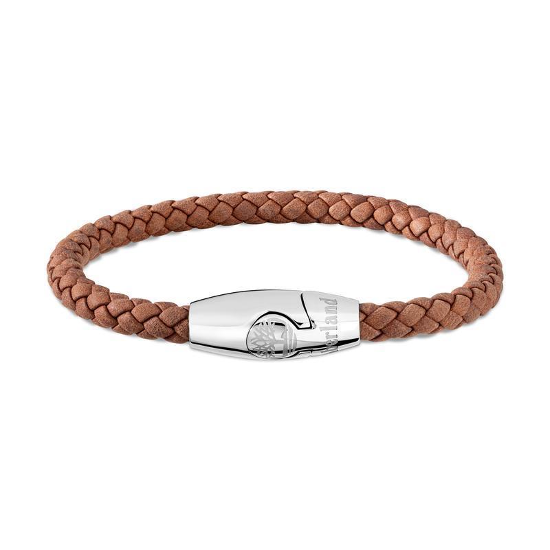 Timberland Bacari Stainless Steel Leather Bracelet