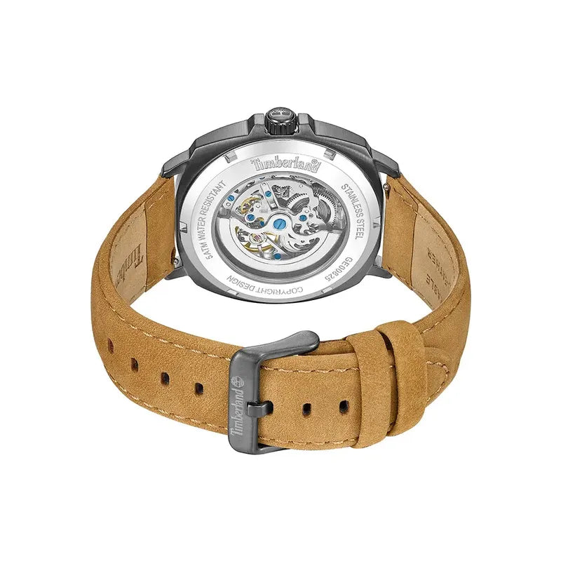 Timberland Men's Stainless Steel Leather Band Watch