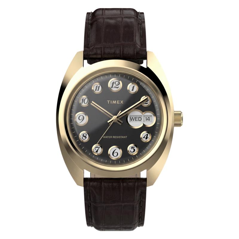 Timex 1976 Rotary Phone Dial Reissue Leather Strap Watch