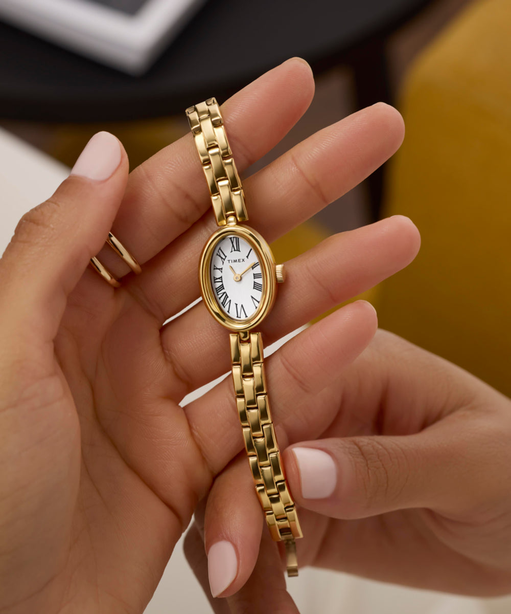 Timex Cavatina Stainless Steel Bracelet Watch White Gold-Tone
