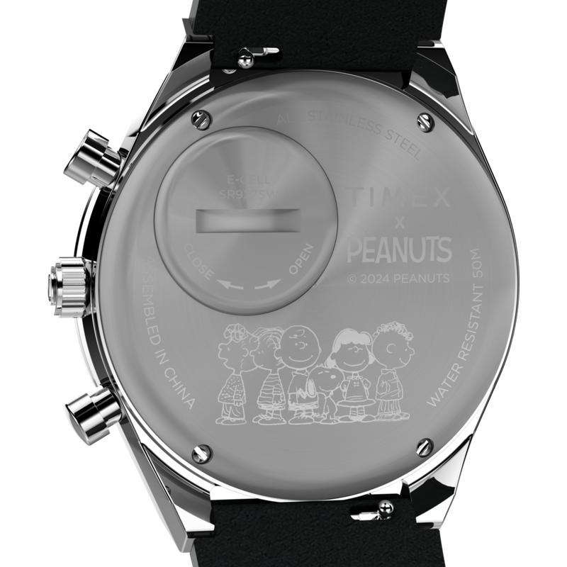 Timex Chronograph Peanuts Snoopy Leather Strap Watch