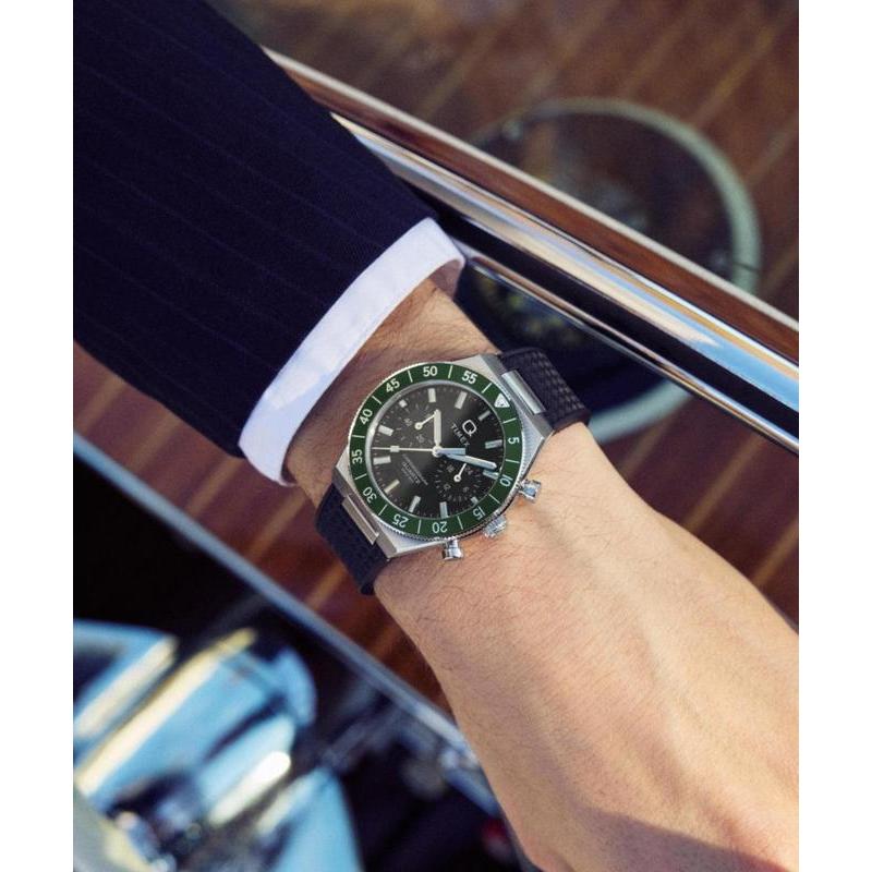 Timex Continental Chronograph Synthetic Rubber Strap Watch