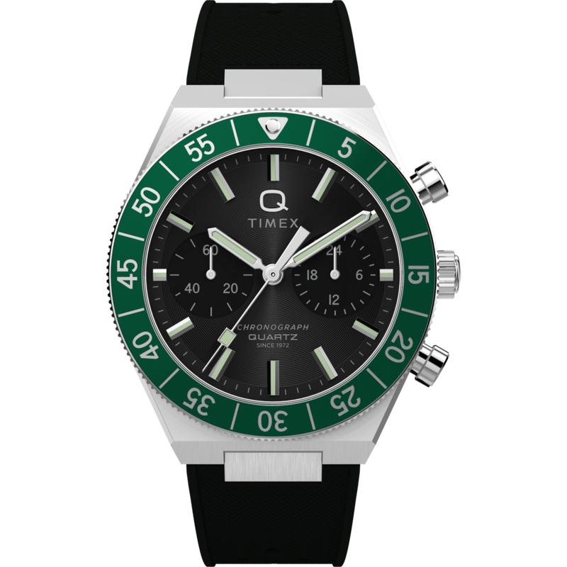 Timex Continental Chronograph Synthetic Rubber Strap Watch