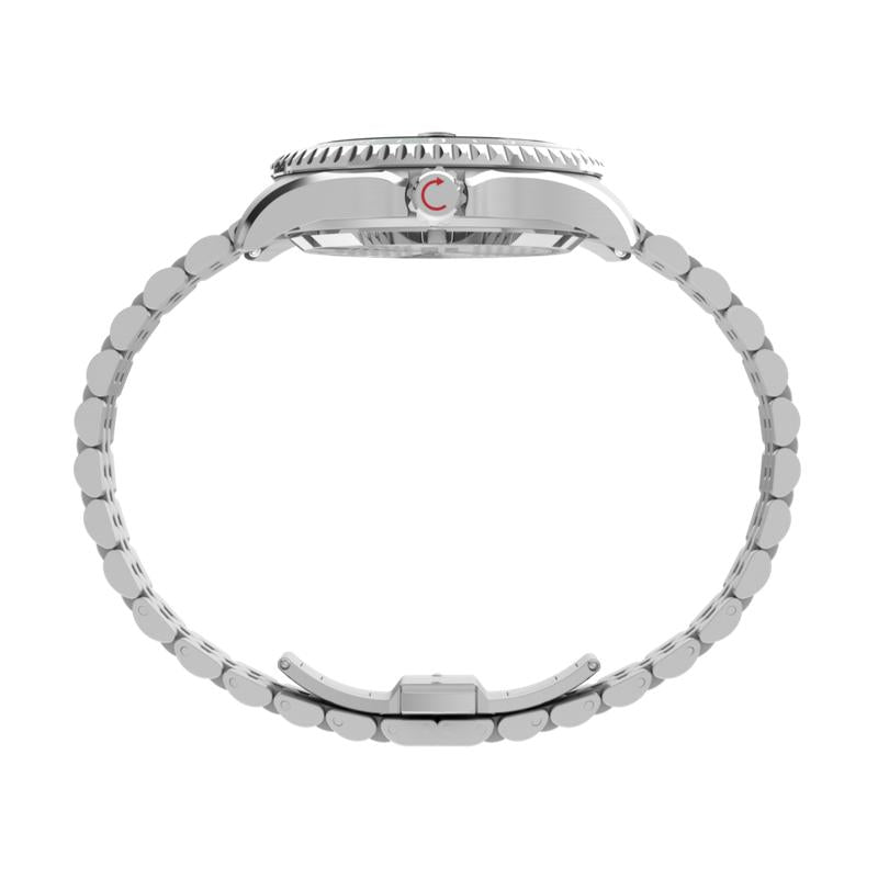 Timex Deepwater Meridian 200 Automatic GMT Stainless Steel Bracelet Watch Green Dial