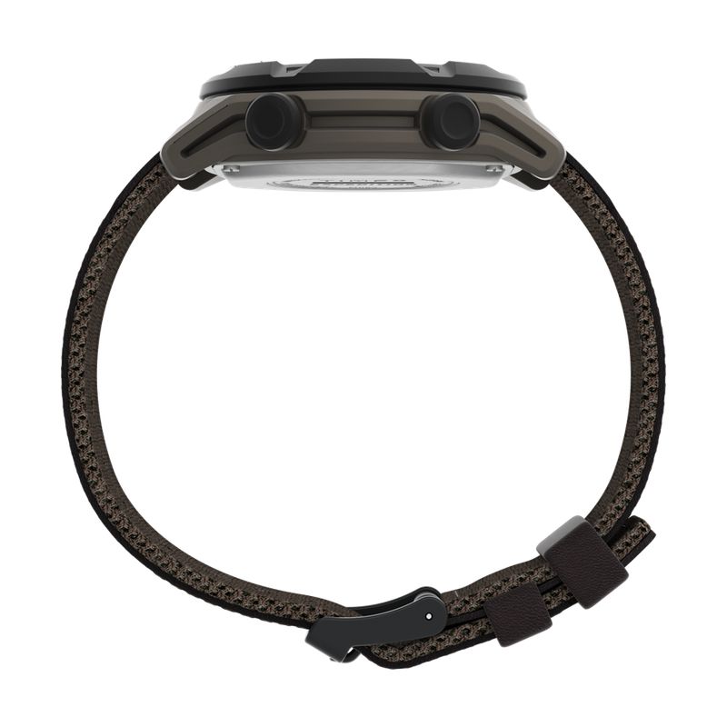 Timex Expedition® Trailblazer+ 43mm Brown-Black Material Strap Watch