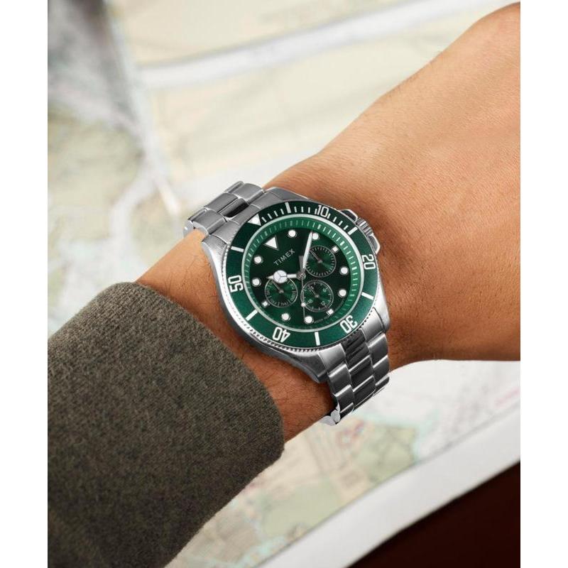 Timex Harborside Coast Multifunction Stainless Steel Bracelet Watch