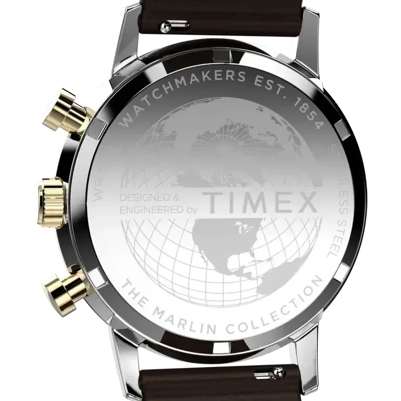 Timex Marlin® Chronograph Tachymeter 40mm Leather Strap Watch