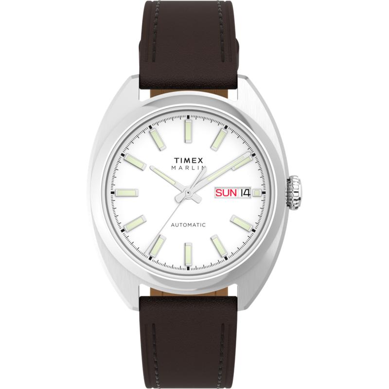 Timex Marlin Draper Automatic Leather Strap Vintage Watch