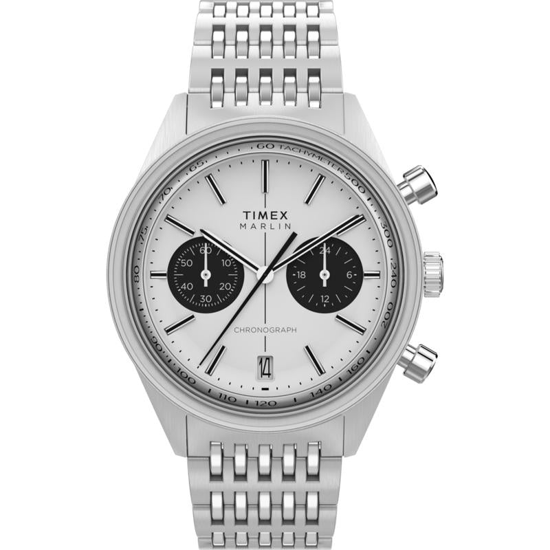 Timex Marlin Jet Quartz Chronograph Stainless Steel Watch