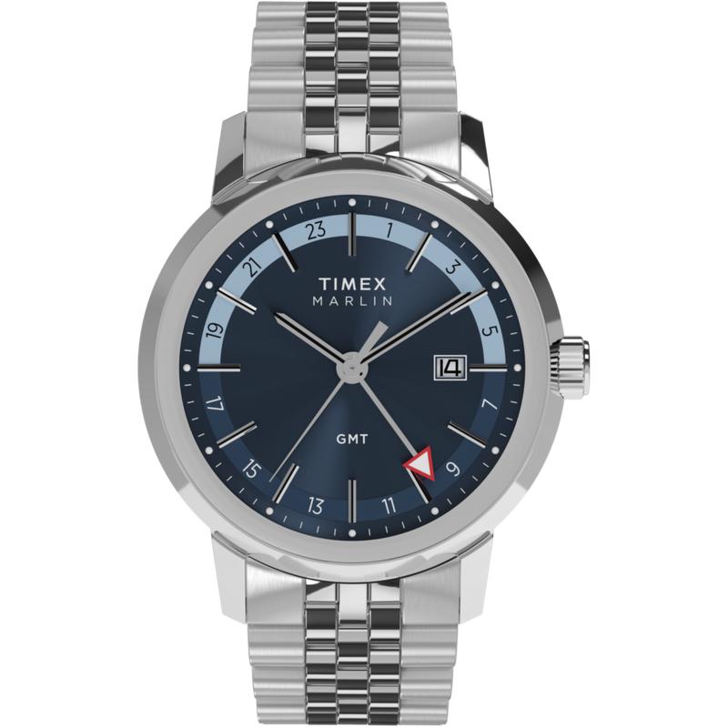 Timex Marlin Quartz GMT Stainless Steel Bracelet Watch