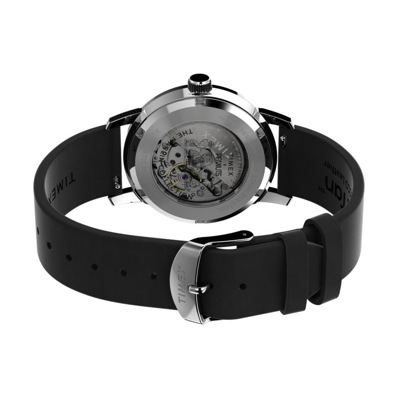 Timex Peanuts Marlin Automatic Snoopy Flying Ace Leather Strap Watch