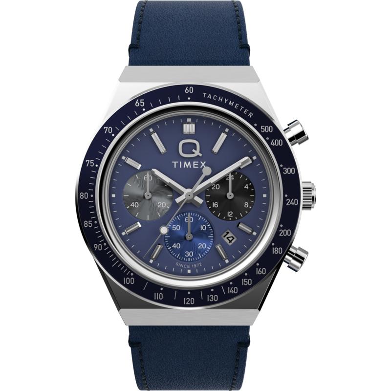 Timex Q Chronograph Leather Strap Men's Watch