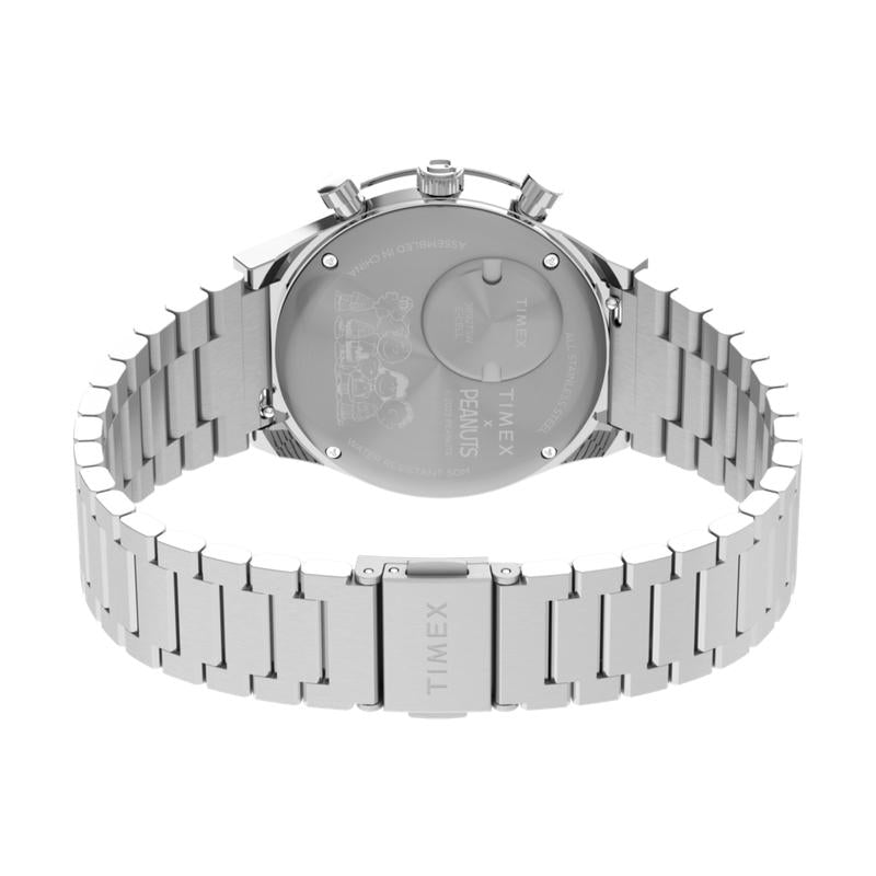 Timex Q Timex Chronograph Stainless Steel Bracelet Watch