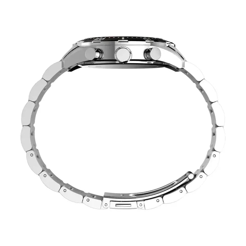 Timex Ridgefield Chronograph Stainless Steel Bracelet Black Dial Watch