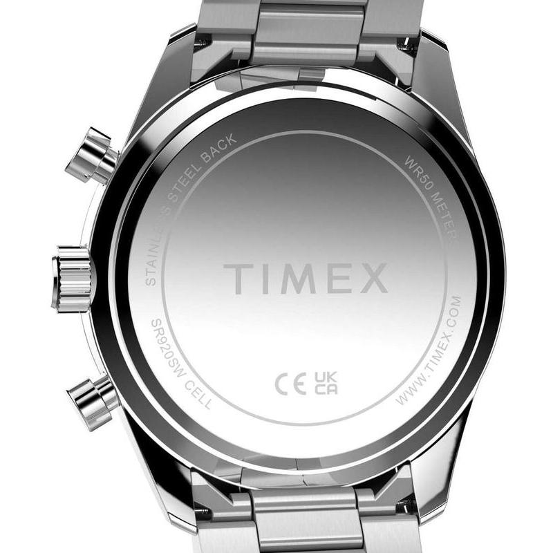 Timex Ridgefield Chronograph Stainless Steel Bracelet Watch Green Dial