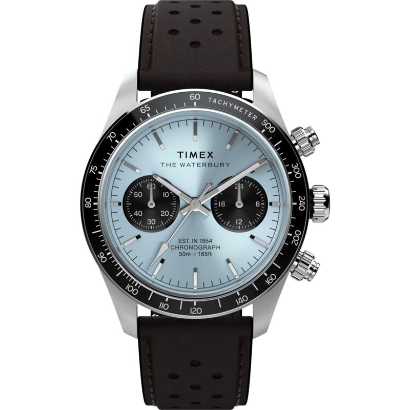 Timex Waterbury Heritage Men's Chronograph Leather Watch