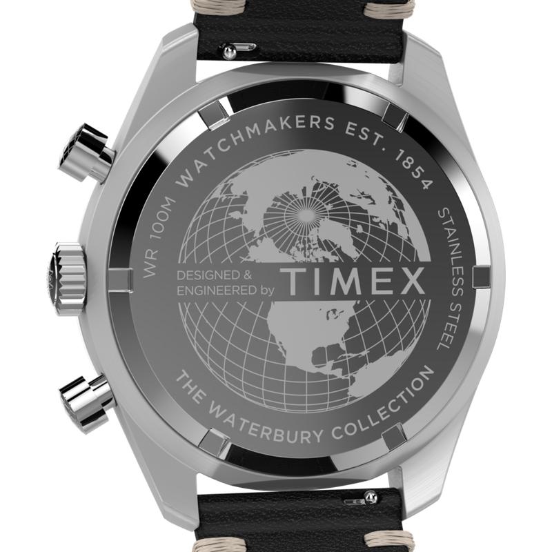 Timex Waterbury Traditional Chronograph Leather Strap Watch