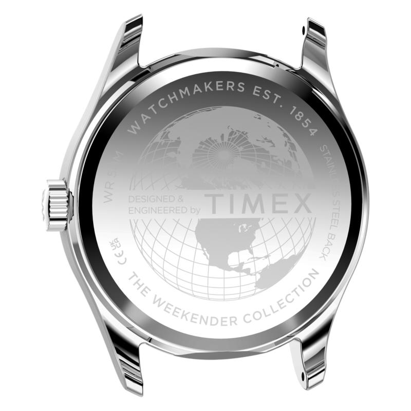 Timex Weekender New England Leather Strap Watch Green Strap