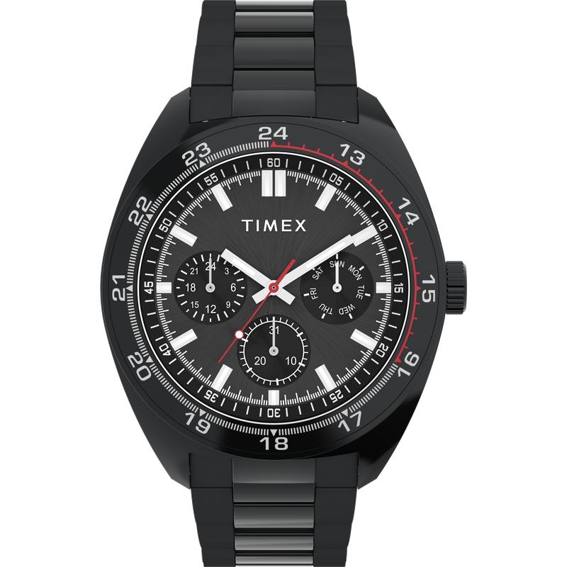 Timex Weston Black Dial Stainless Steel Watch