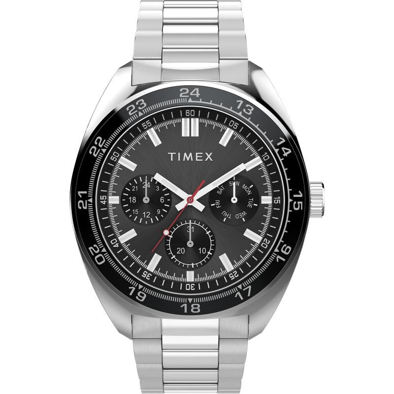 Timex Weston Black Dial Stainless Steel Watch