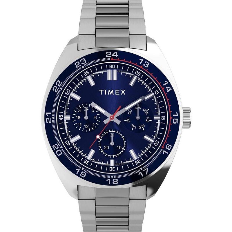 Timex Weston Stainless Steel Blue Dial Watch