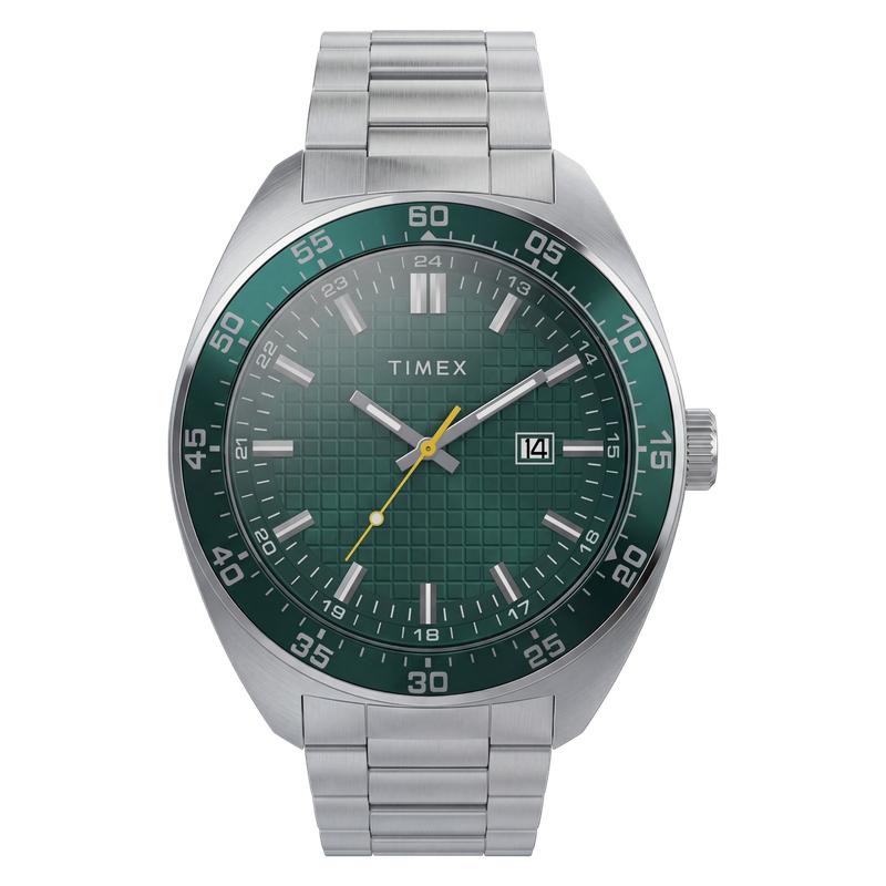 Timex Weston Stainless Steel Bracelet Watch Green Dial