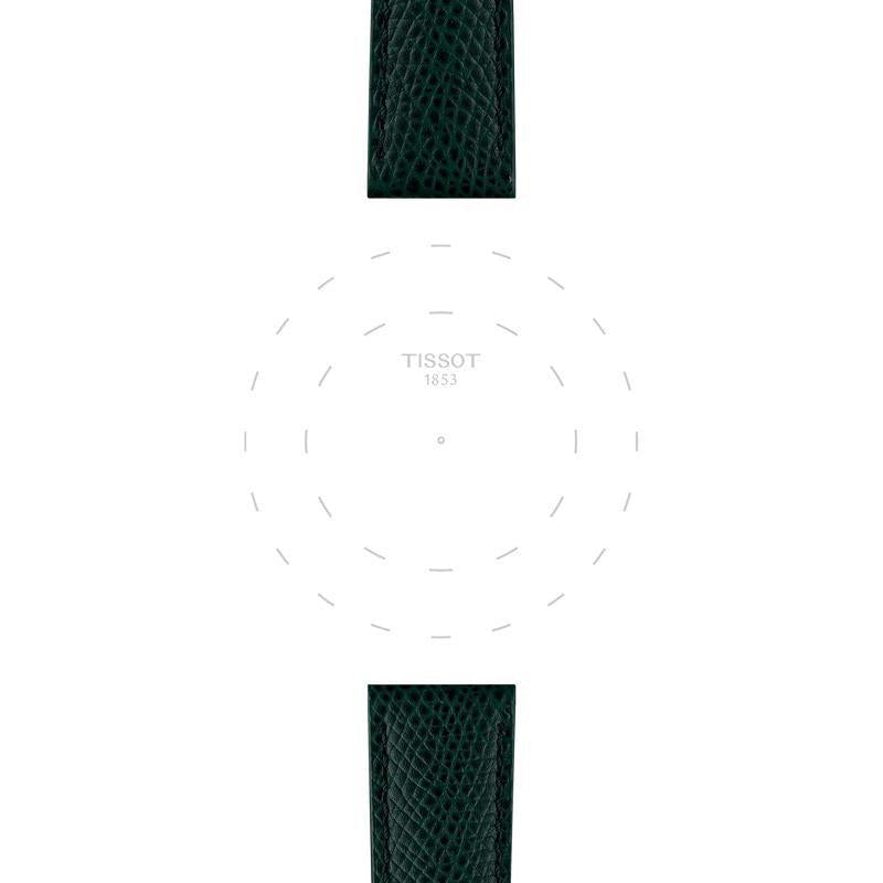 Tissot 18mm Green Leather Watch Strap