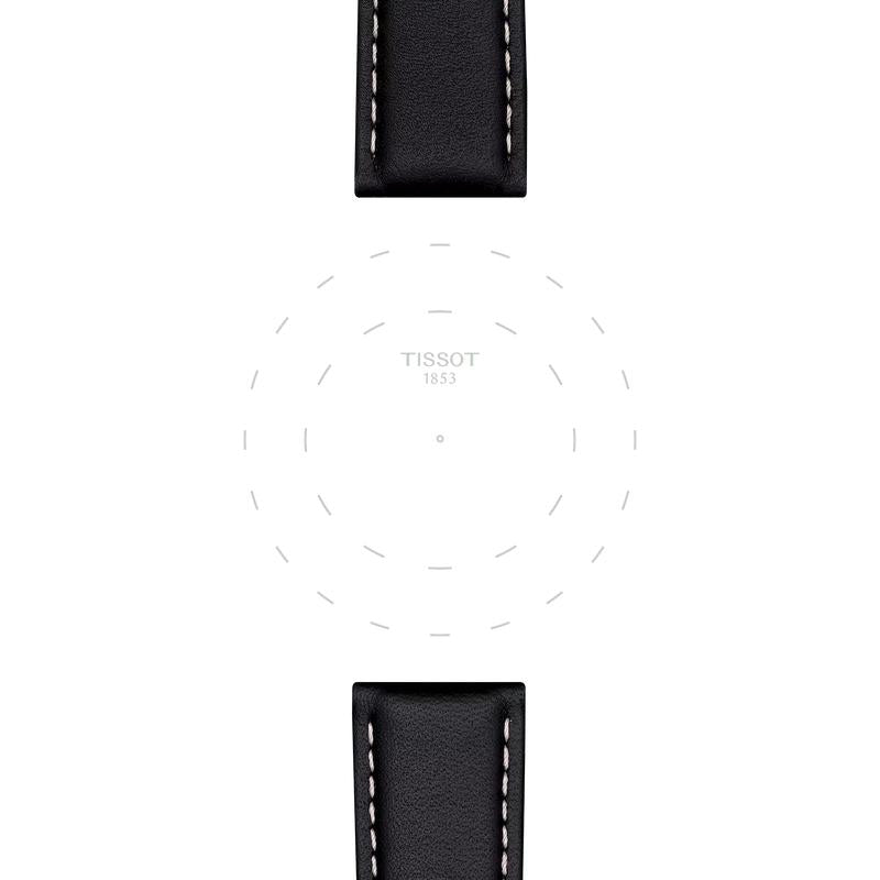 Tissot 21mm Black Leather Watch Strap