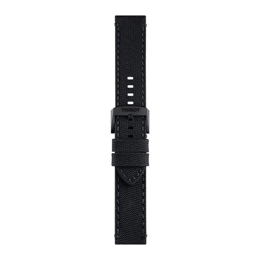 Tissot Official Black Fabric Strap Lugs 22mm