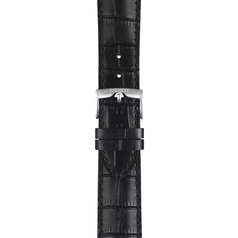 Tissot Official Black Leather Strap Lugs 22mm