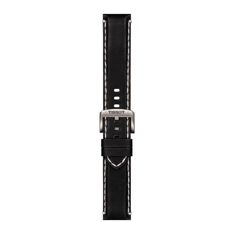 Tissot Official Black Leather Strap Lugs 22mm