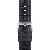 Tissot Official Black Leather and Rubber Parts Strap Lugs 22mm