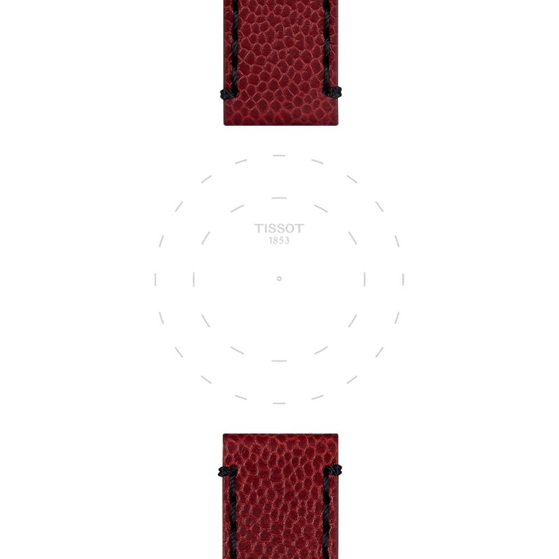 Tissot Official Burgundy Leather Strap Lugs 22mm