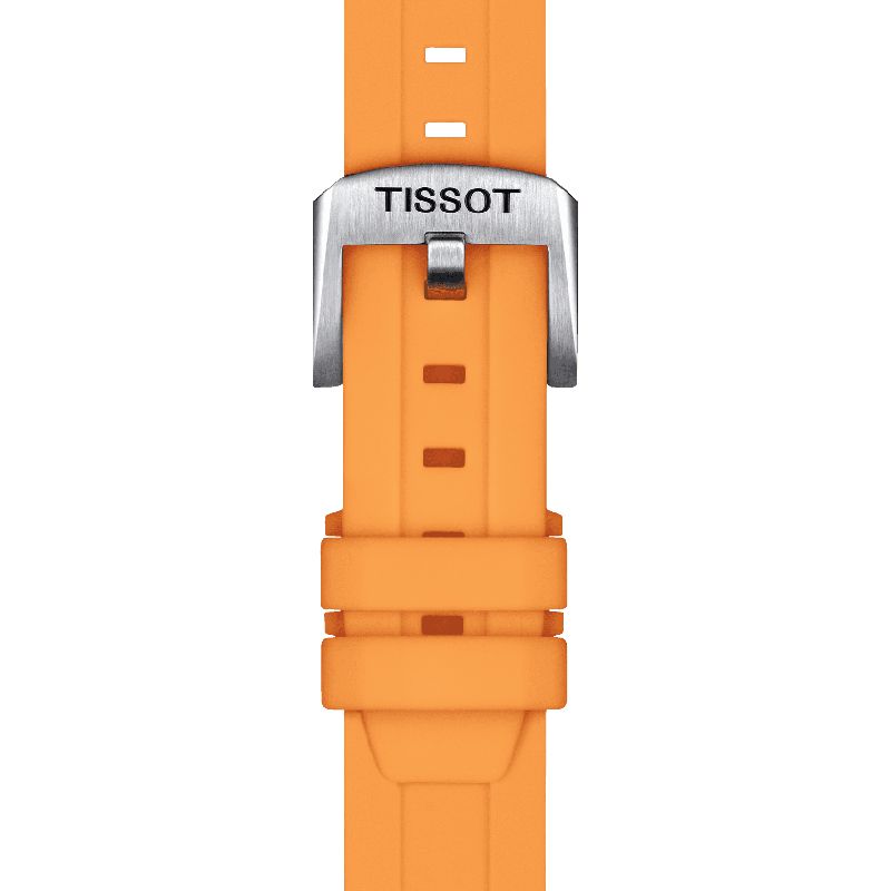 Tissot Official Orange Silicone Strap Lugs 18mm
