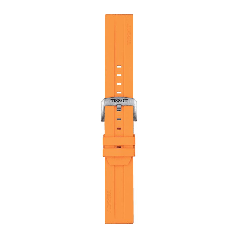 Tissot Official Orange Silicone Strap Lugs 22mm