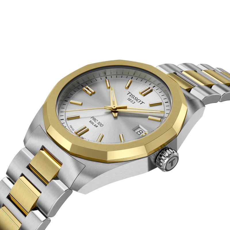 Tissot PRC 100 Solar Yellow Gold PVD Watch T151.822.22.031.00