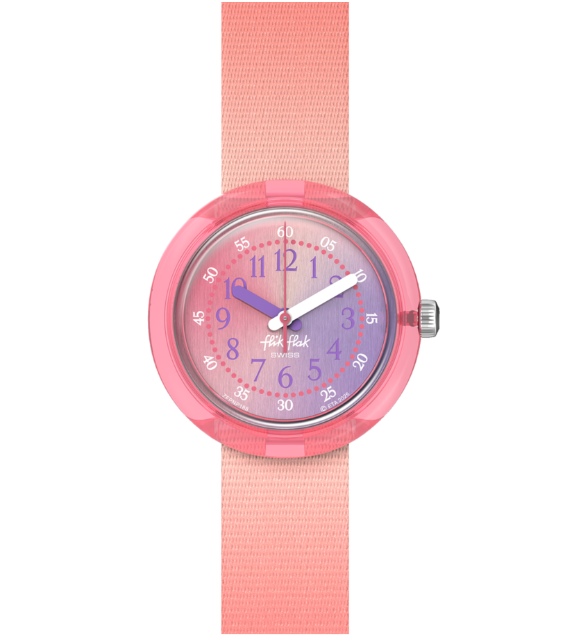 Flik Flak Quench In Pink FPNP188 Quartz Watch Pink Dial 31.85 mm