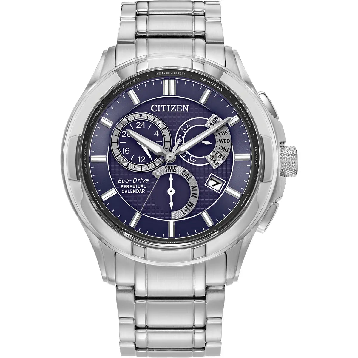 Citizen Classic 8700 Eco-Drive Men's Stainless Steel Blue Dial Watch