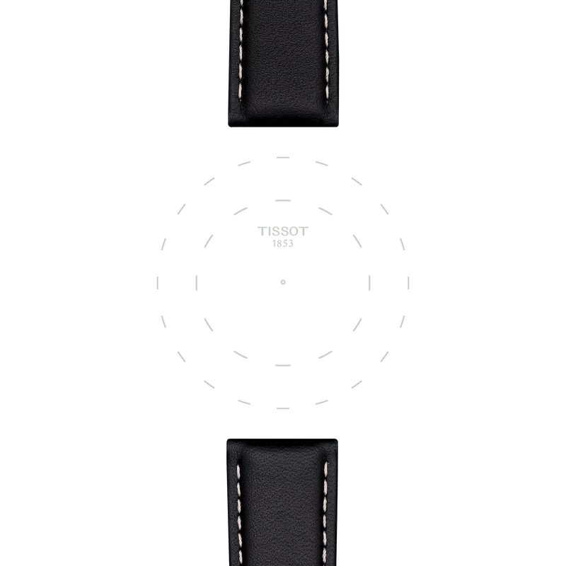 Tissot 21mm Black Leather Watch Strap