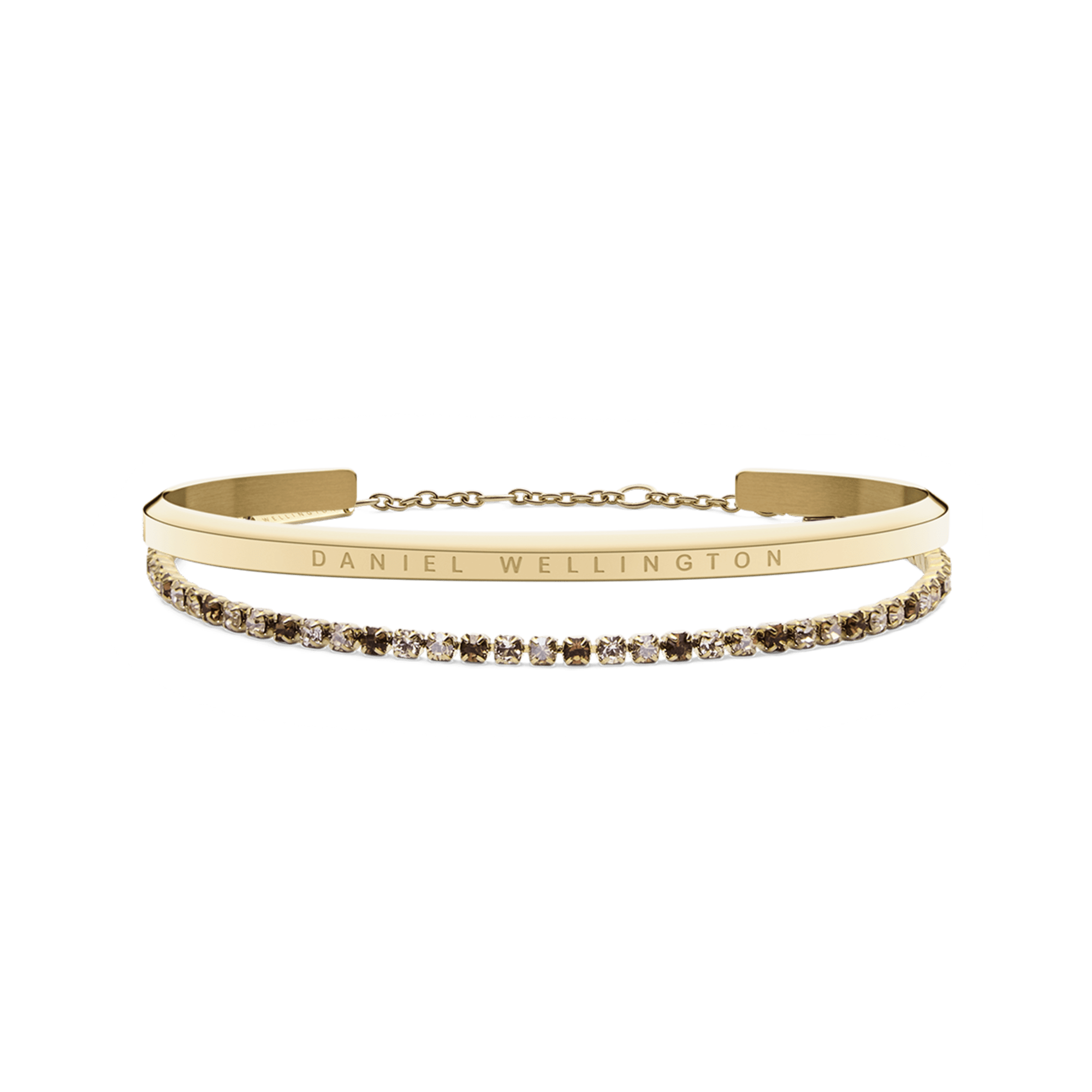 Daniel Wellington Bundle : Classic Bracelet Gold & Tennis Bracelet Honey Combo Gold