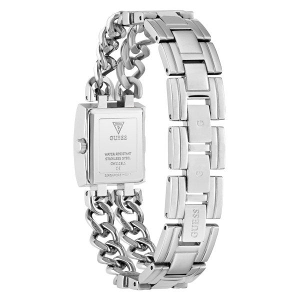 Guess Micro Mod GW1112L1 Women's Rectangular Watch Silver Dial