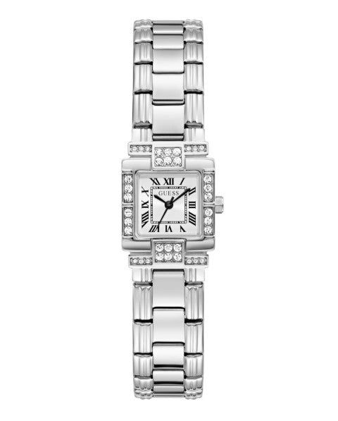 Guess Taylor GW1157L1 Women's Square Watch Silver Case White Dial