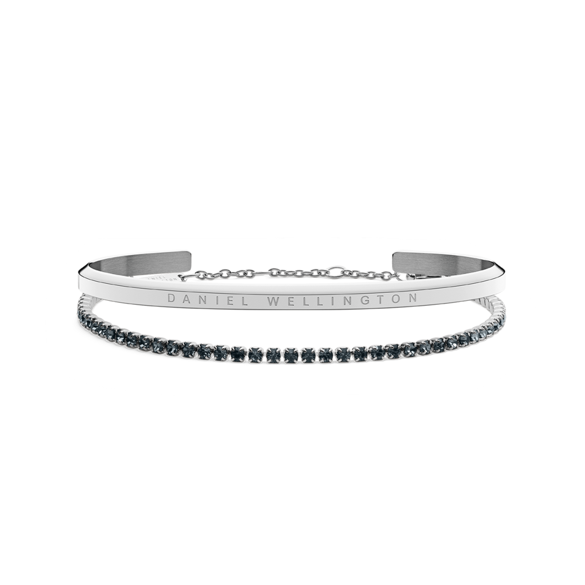 Daniel Wellington Bundle : Classic Bracelet Silver & Tennis Bracelet Nightfall Silver
