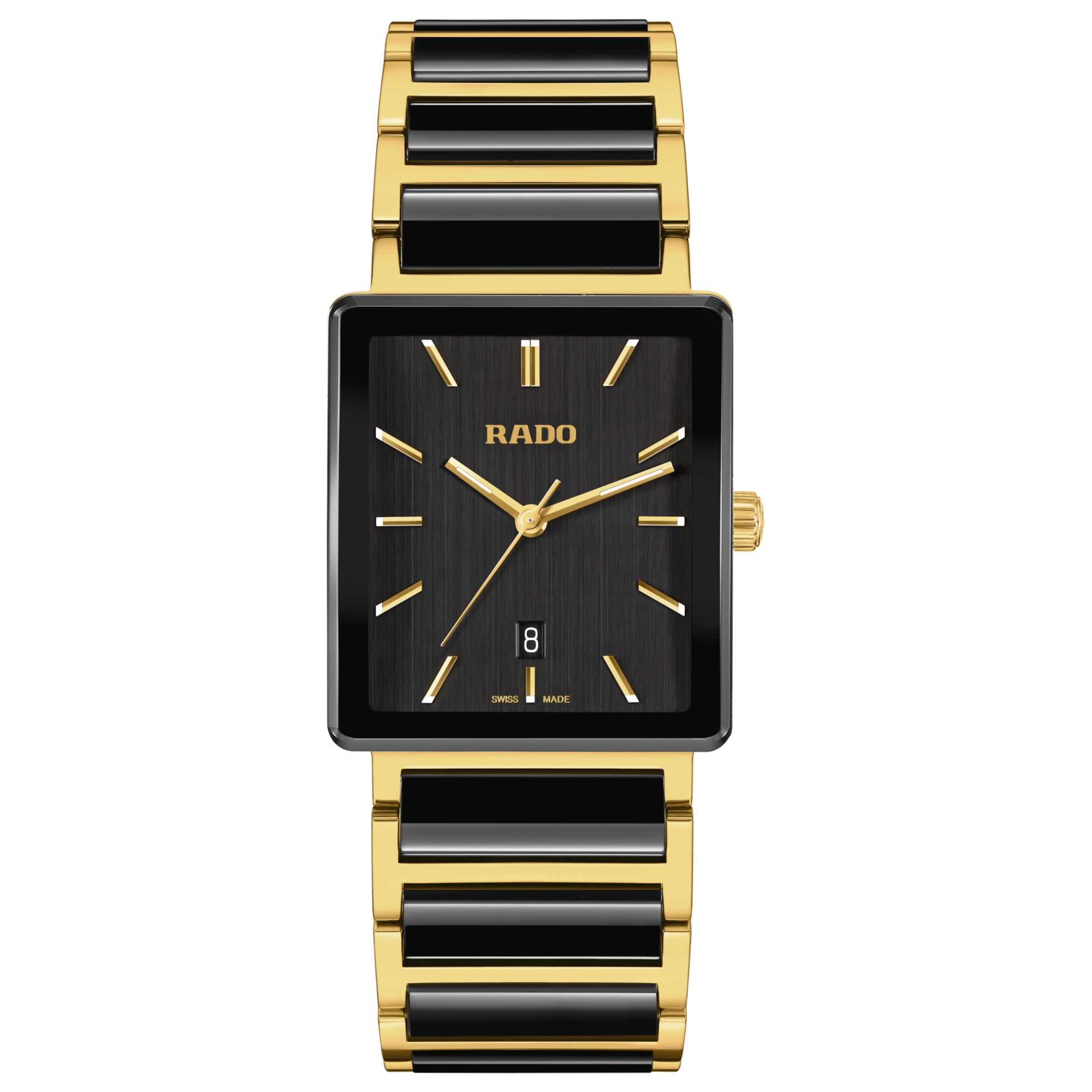 Rado Integral R20256162 Quartz Watch Black Dial Stainless Steel