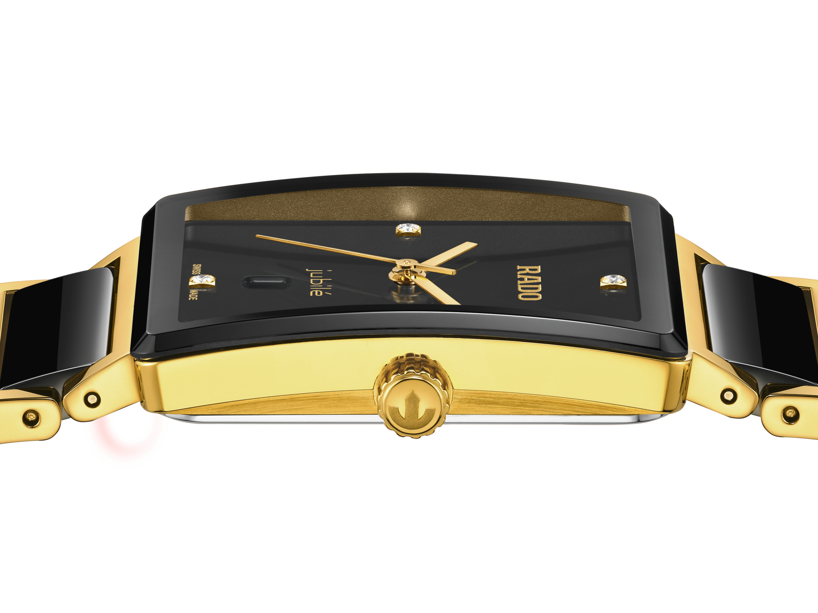 Rado Integral R20256712 Quartz Watch Black Dial Diamonds